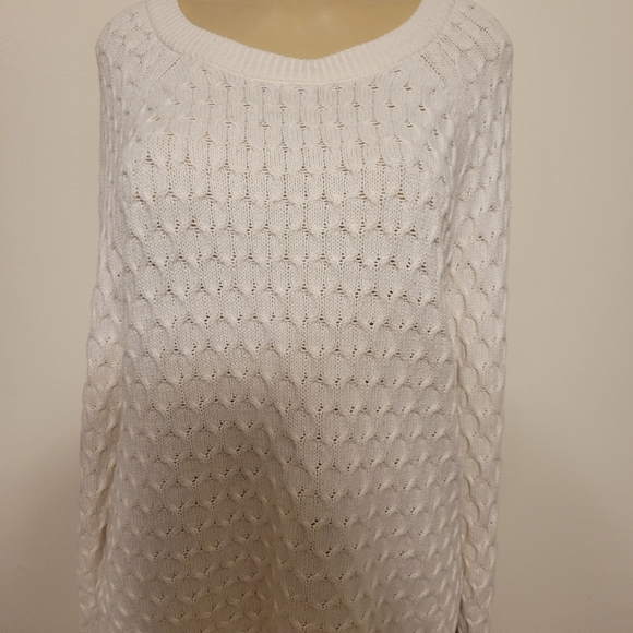 Old Navy Large Cream Sweater Comfy Oversized Textured Wedge - Picture 4 of 6